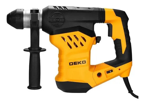 Martelete eletropneumático Deko preto e amarelo frequência de 60Hz com 1600W de potência 127V